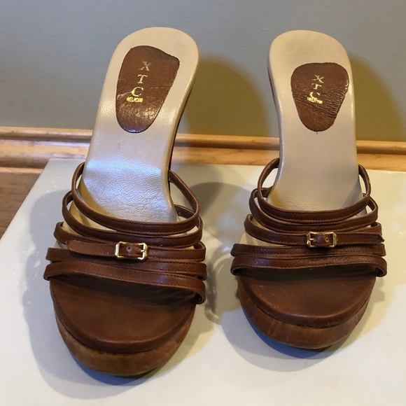 XTC Cognac Strappy Stiletto Heel - Picture 1 of 3
